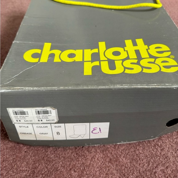 Charlotte Russe gray heeled booties - Picture 8 of 9